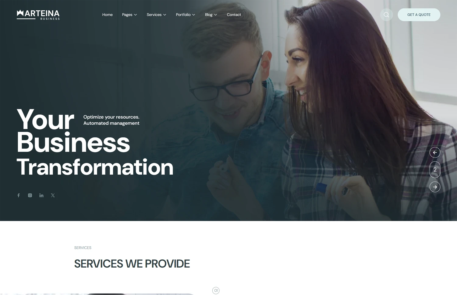Arteina – Business Growth Corporate Template