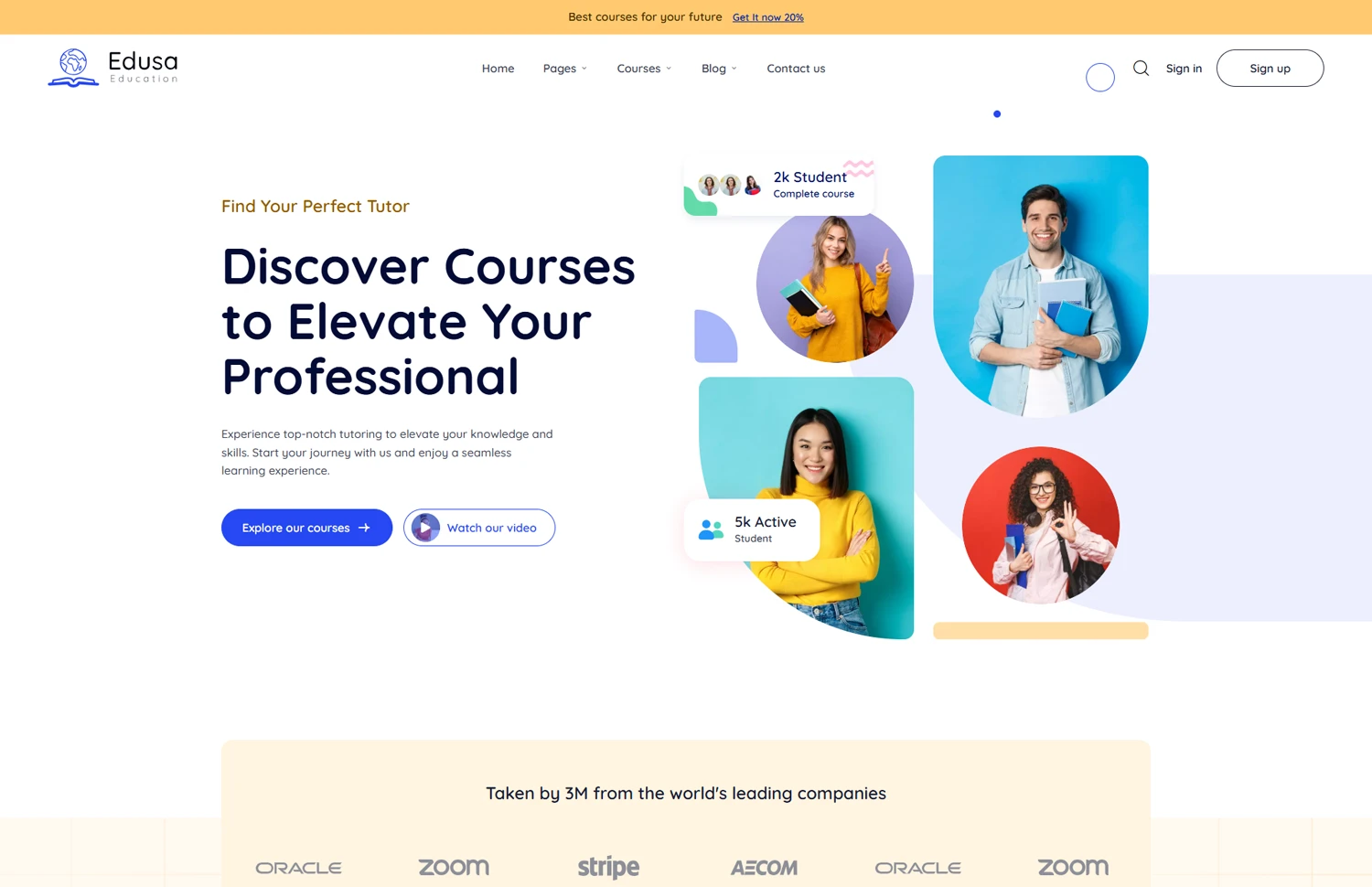 Edusa – Modern Education Learning Template